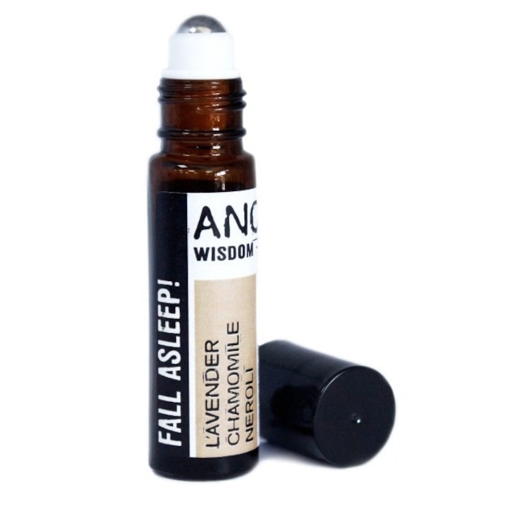 Roll-on uleiuri esentiale Fall Asleep! (lavanda, musetel, neroli), 10ml - Ancient Wisdom