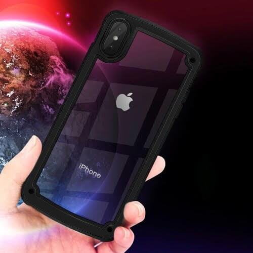 Husa iPhone X, iPhone XS, Solid Frame, Bumper, Negru