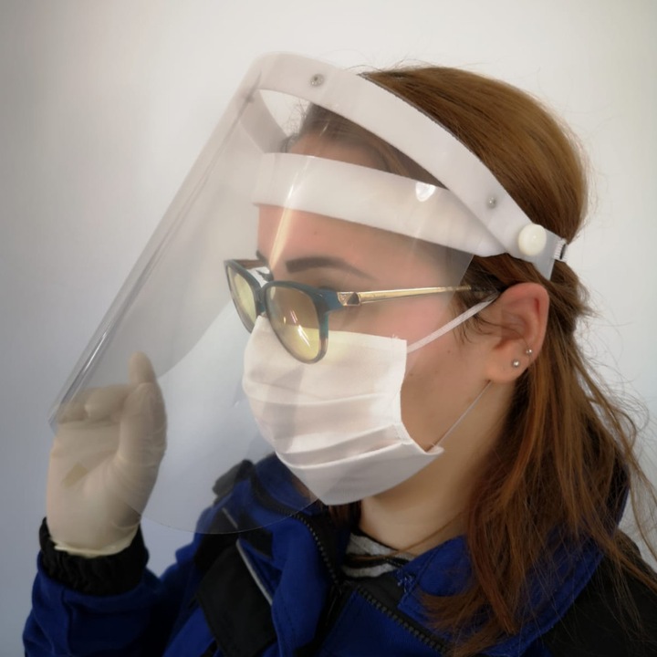 Viziera rabatabila, set 10 bucati, protectie completa fata