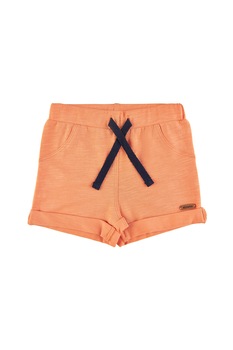 Minymo, Pantaloni scurti din amestec de bumbac organic, cu snur, Oranj Minymo, Pantaloni scurti din amestec de bumbac organic, cu snur, Oranj