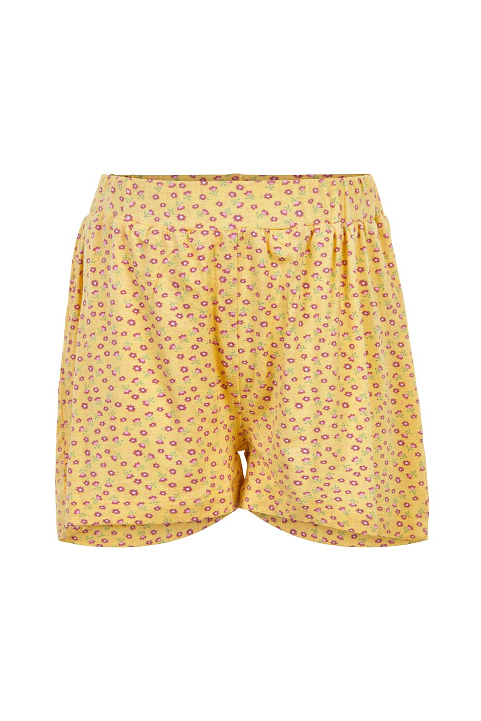 Minymo, Pantaloni scurti cu imprimeu floral, Galben/Roz
