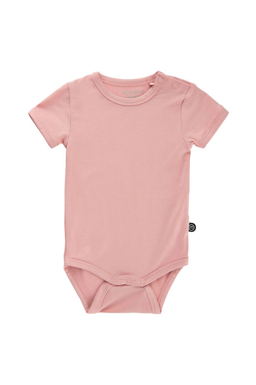 Minymo, Body din amestec de bambus, cu capse, Roz pastel, 80 CM