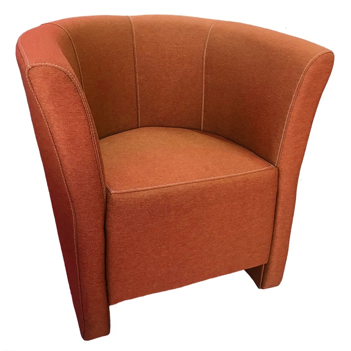 Fotoliu Meduza, Iza, culoare portocaliu, stofa, 70x60x75