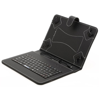 Husa Tableta MRG® L-298 7 Inch Cu Tastatura Micro Usb , Negru Husa Tableta MRG® L-298 7 Inch Cu Tastatura Micro Usb , Negru