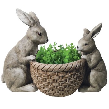 Ghiveci decorativ Strend Pro Rabitts, ceramica, iepurasi, 42 x 21 x 30 cm Ghiveci decorativ Strend Pro Rabitts, ceramica, iepurasi, 42 x 21 x 30 cm