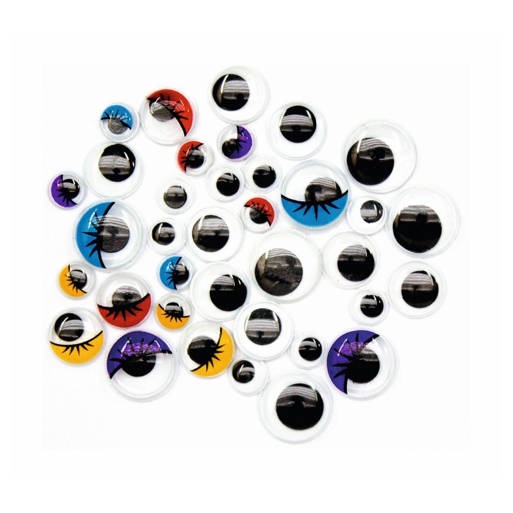 Set 36 ochi miscatori colorati autoadezivi