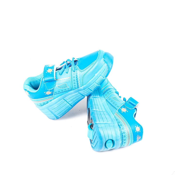 King Sport Gyerek cipő kerekekkel és LED-ekkel, kék, 32 méret