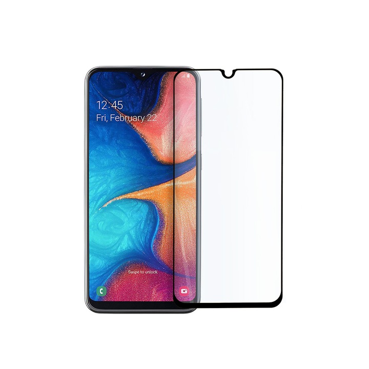 Стъклен Скрийн Протектор Magic, за Samsung A20e, Premium Quality, Черен