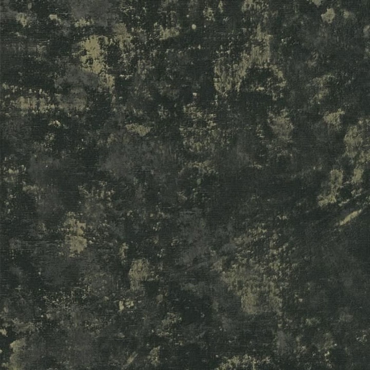Tapet superlavabil vinilic Makalle, stil modern, texturat, model abstract culoare negru - auriu 78308