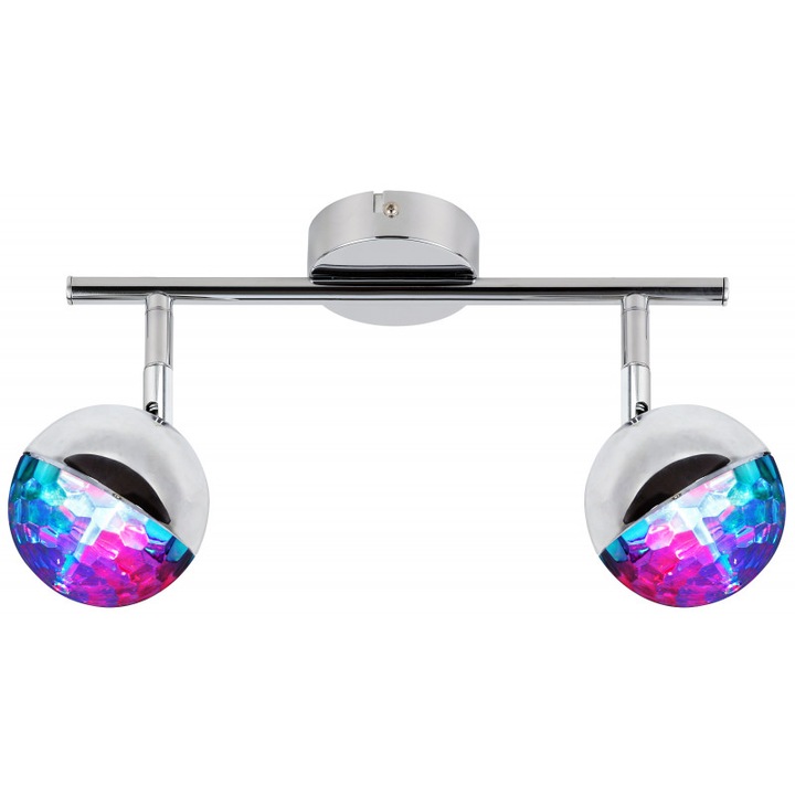 Спот Candellux Party,2х3W LED RGB, Хром