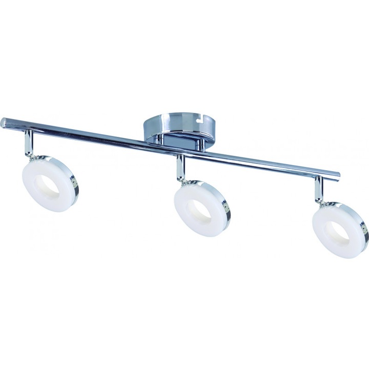 Спот Candellux Thema ,3х5W LED 3000K, Хром/Бял