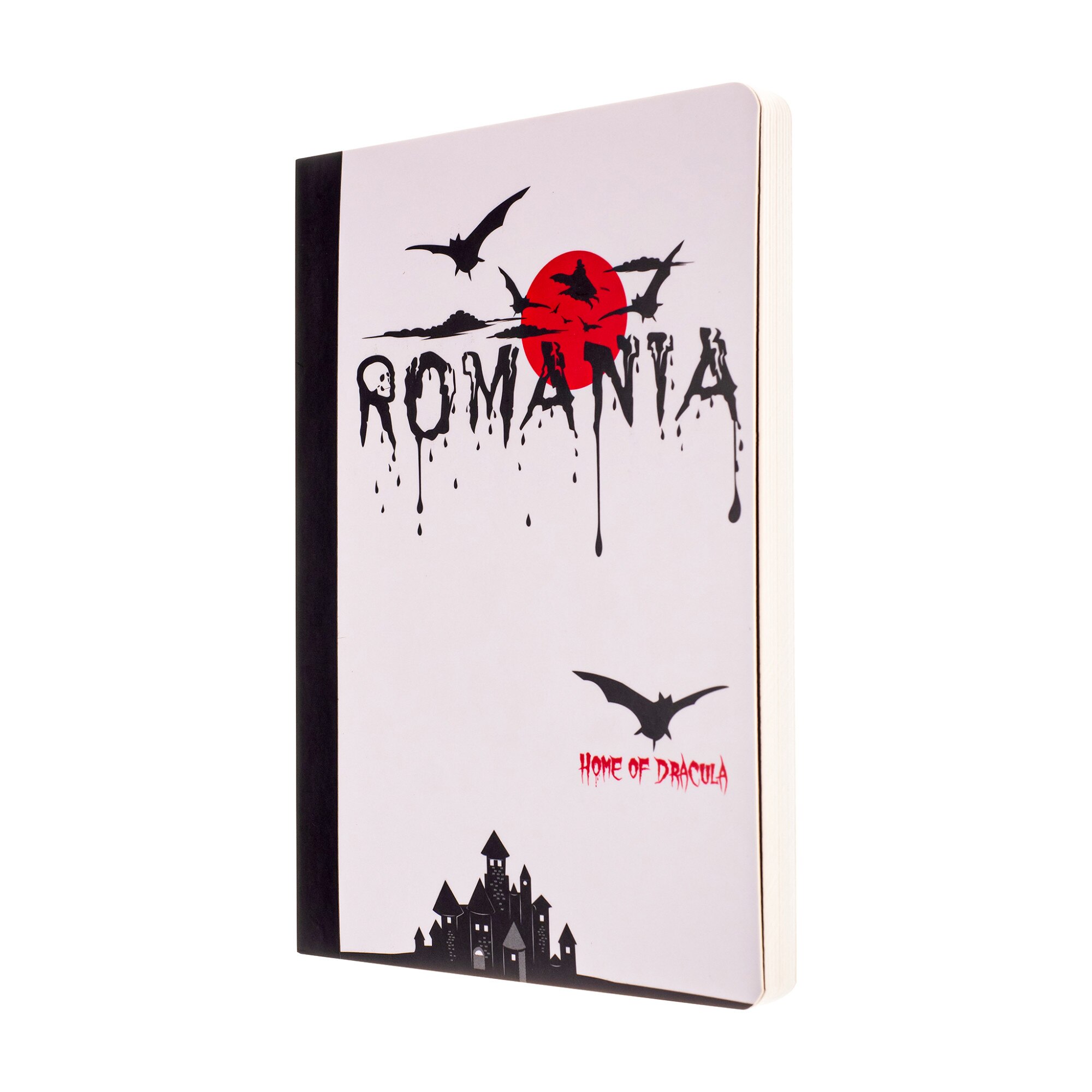 Agenda nedatata, Magnetella, foi albe - veline, 10 x 14,5 cm, 72 file, Dracula