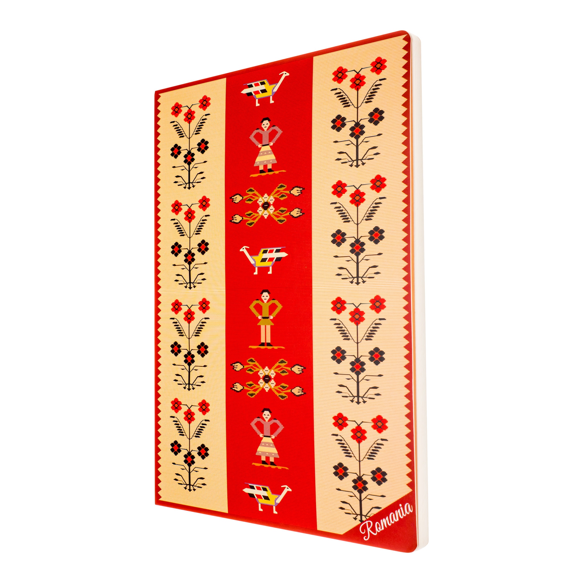 Agenda nedatata, Magnetella, foi albe - veline, 14,9 x 21 cm, 80 file, Motive florale