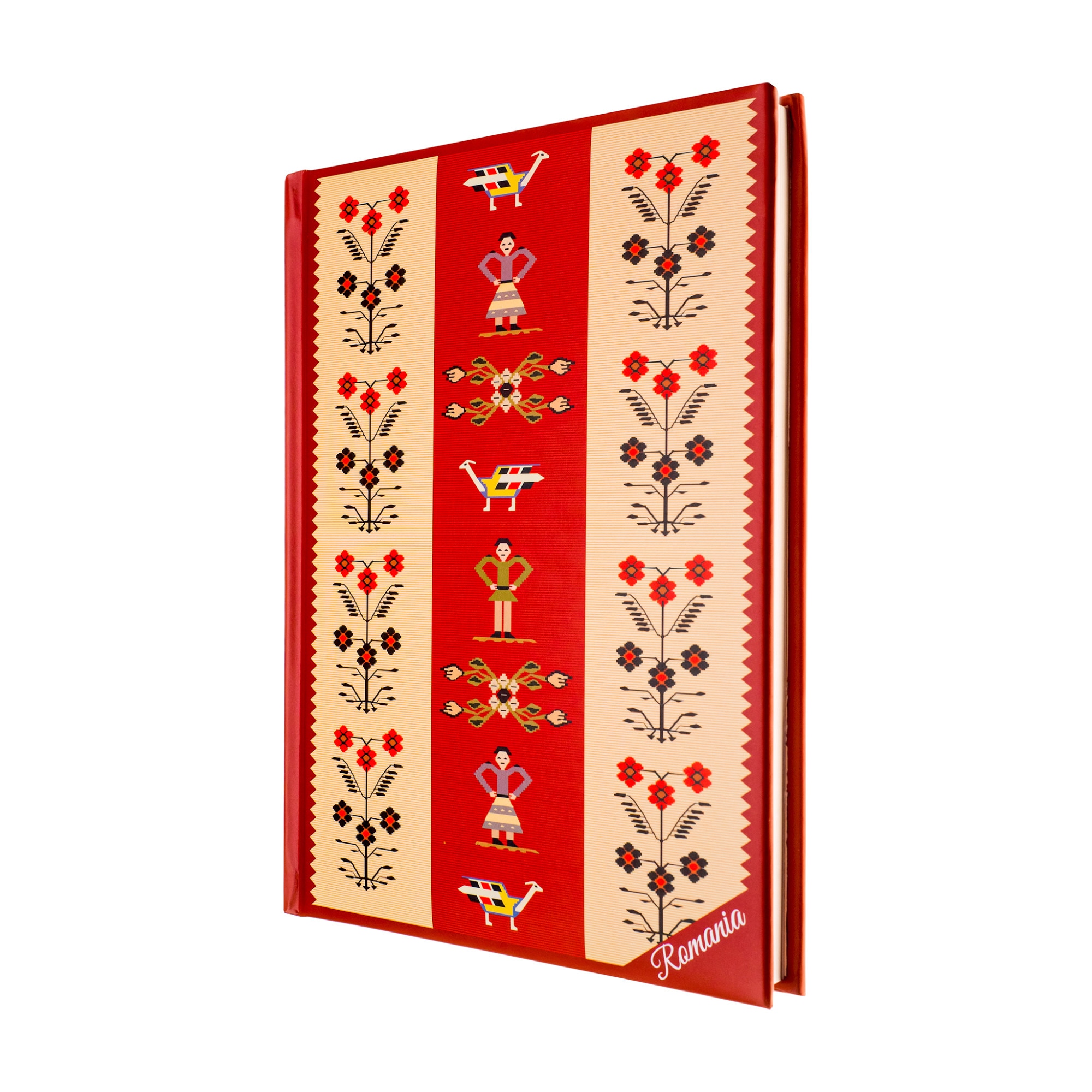 Agenda nedatata, Magnetella, foi albe - veline, 14 x 18,7 cm, 72 file, Motive florale