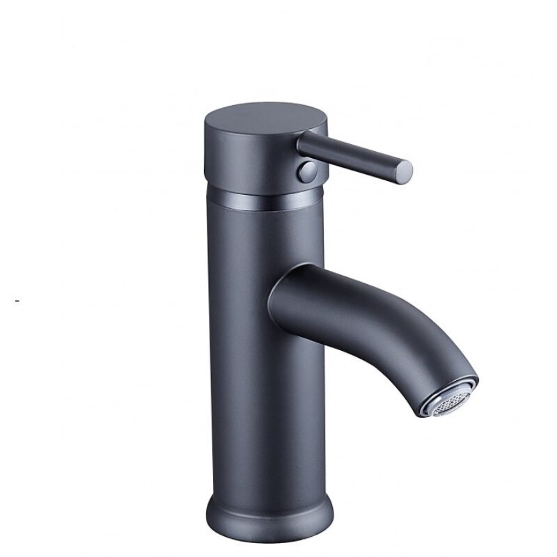 Baterie lavoar cu pipa fixa, negru