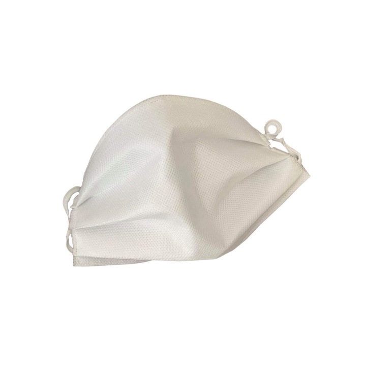 Set masti reutilizabile, bumbac 100%, Alb, 10 bucati