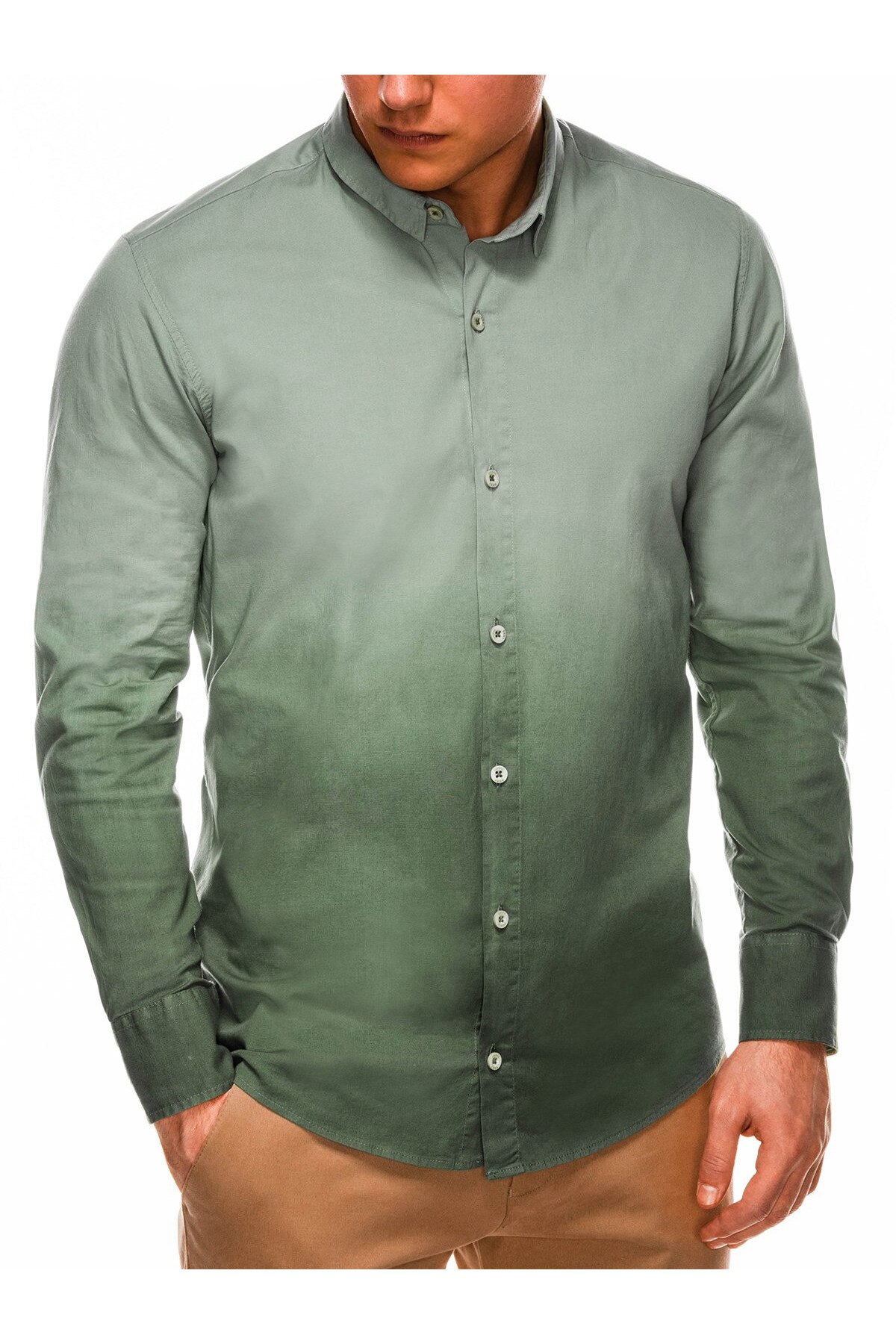 Camasa regular fit premium barbati K514 - verde, Verde