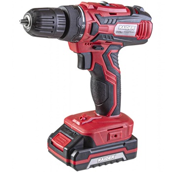 Masina de gaurit si insurubat Raider RD-CDL29, cu 2 acumulatori 1.5Ah, Li-Ion, 18V, 28 Nm Masina de gaurit si insurubat Raider RD-CDL29, cu 2 acumulatori 1.5Ah, Li-Ion, 18V, 28 Nm