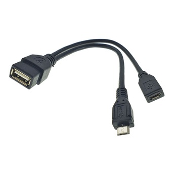 Cablu adaptor OTG , Cablexpert 06730, USB 2.0 mama la microUSB 2.0 tata si microUSB 2.0 mama, lungime 15cm, negru Cablu adaptor OTG , Cablexpert 06730, USB 2.0 mama la microUSB 2.0 tata si microUSB 2.0 mama, lungime 15cm, negru