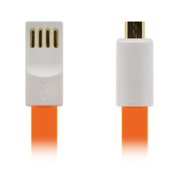 Cablu Date Incarcare Blautel microUSB Magnetic Flat 120 cm Orange Cablu Date Incarcare Blautel microUSB Magnetic Flat 120 cm Orange