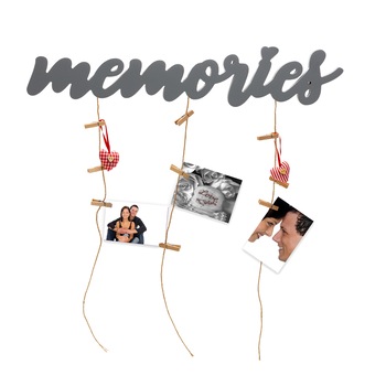 Rama foto decor KPH Memory Strings, gri, cu aplicatii, 15x10 Rama foto decor KPH Memory Strings, gri, cu aplicatii, 15x10