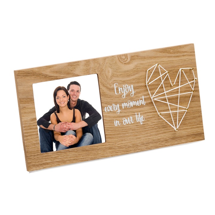 Rama foto decor KPH Friendship, natur, cu aplicatii, 10x10