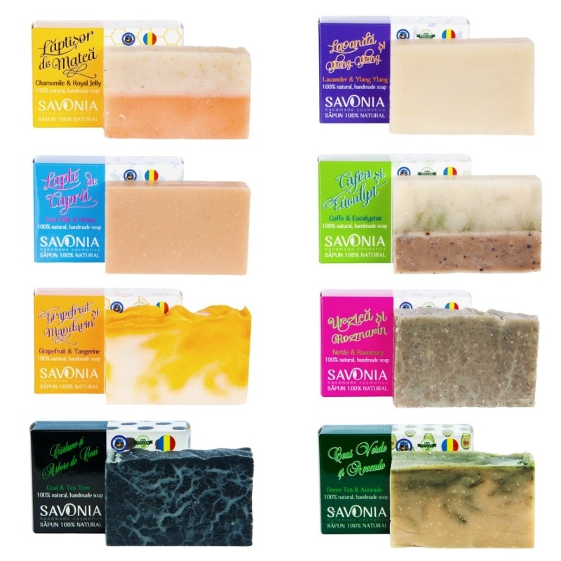 Set 8 sapunuri naturale Savonia, Gama de Poveste, 90g