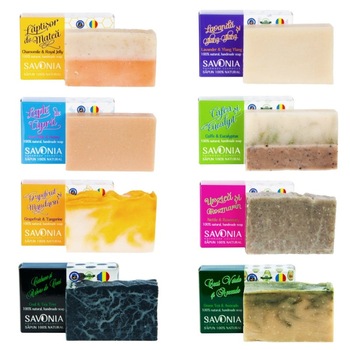 Set 8 sapunuri naturale Savonia, Gama de Poveste, 90g Set 8 sapunuri naturale Savonia, Gama de Poveste, 90g