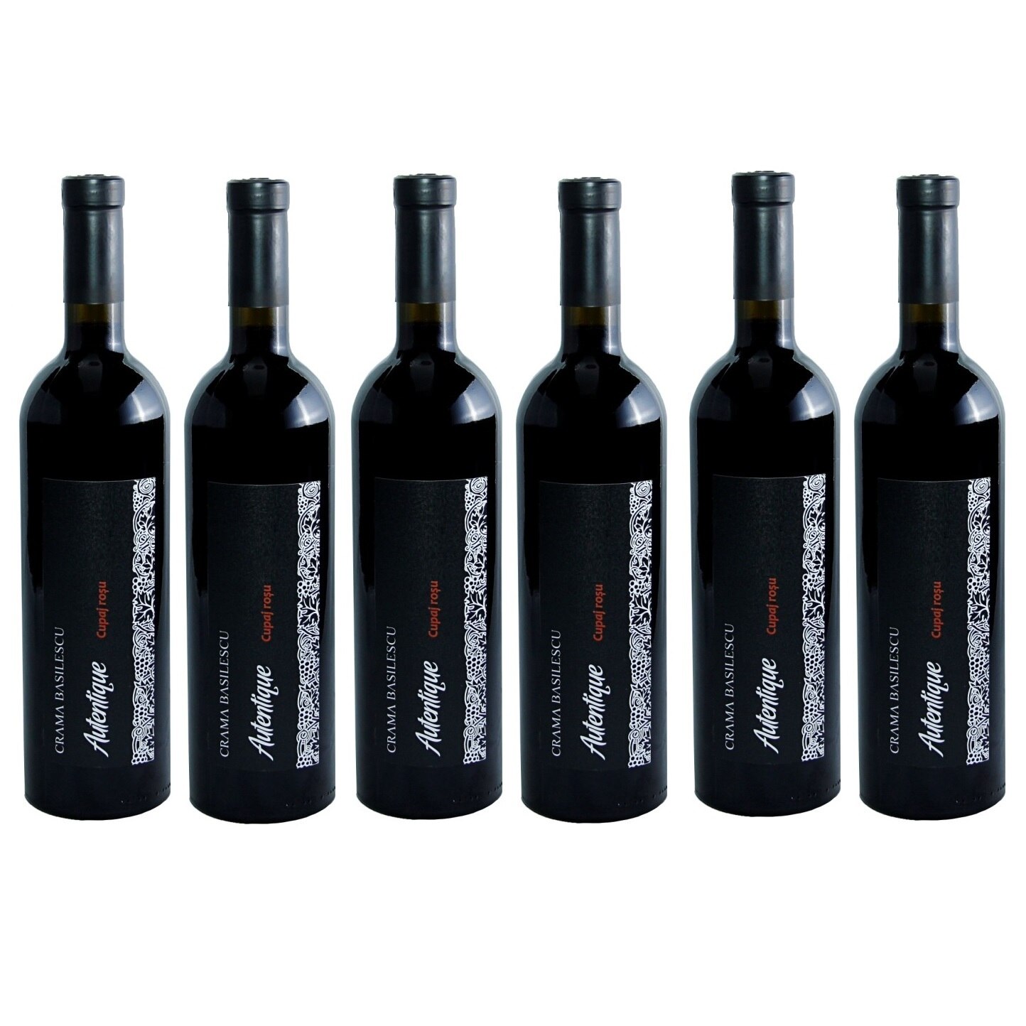 Vin Basilescu Autentique Cupaj Rosu, sec, BAX 6 sticle x 750ml