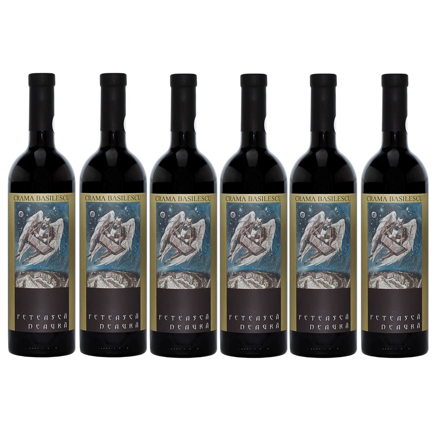 Vin Basilescu Ingeri din micul Paris Feteasca Neagra, Rosu, BAX 6 sticle x 750ml