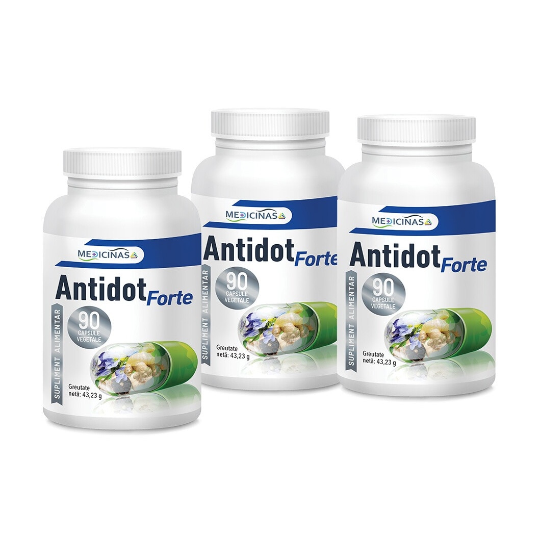 Set Antidot Forte , Medicinas, 3 flacoane x 90 capsule , supliment alimentar
