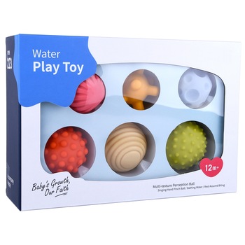 Set jucarii de baie M-Toys 6 bile senzoriale Set jucarii de baie M-Toys 6 bile senzoriale