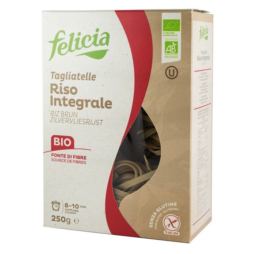 Tagliatelle bio din faina de orez integral, Felicia 250 g