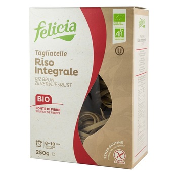 Tagliatelle bio din faina de orez integral, Felicia 250 g Tagliatelle bio din faina de orez integral, Felicia 250 g
