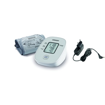 Tensiometru de brat automat OMRON M2 Basic (model 2020), Adaptor inclus, Aparat validat clinic, Alb Tensiometru de brat automat OMRON M2 Basic (model 2020), Adaptor inclus, Aparat validat clinic, Alb