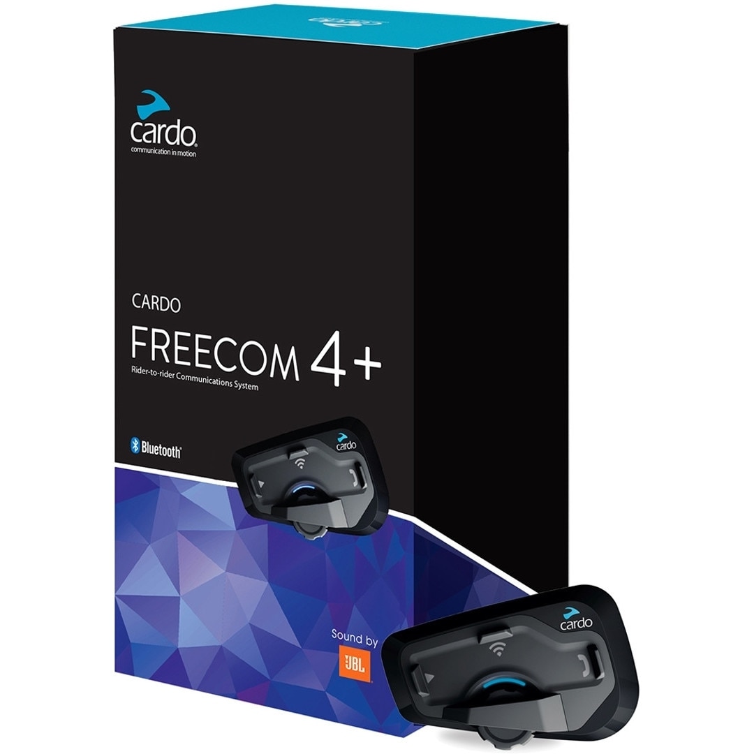 Sistem de comunicare moto Cardo Freecom 4 + Plus Single Pack, Difuzoare JBL, Conferinta de pana la 4 rideri simultan, distanta 1.2KM