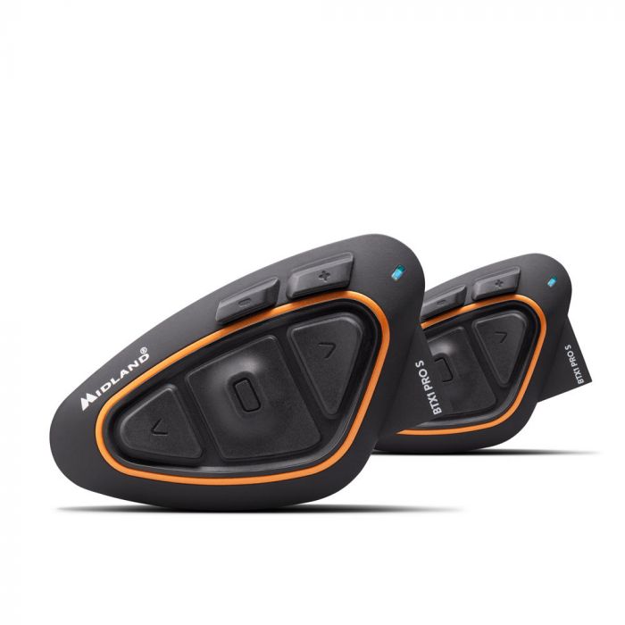 Sistem de comunicare moto Midland BTX1 PRO S Dual Pack, Dual Core, Conferinta de pana la 3 rideri simultan, distanta 800m