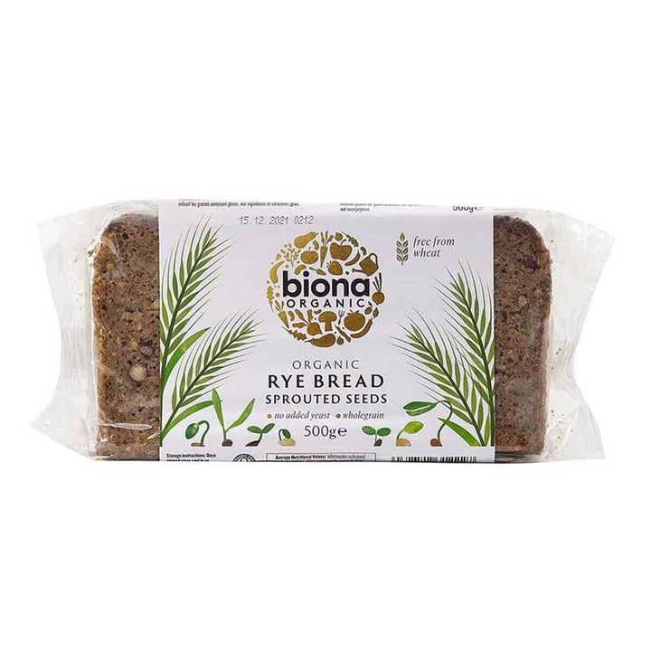 Paine Integrala din Secara cu Seminte Germinate Vitality Bio Biona 500gr