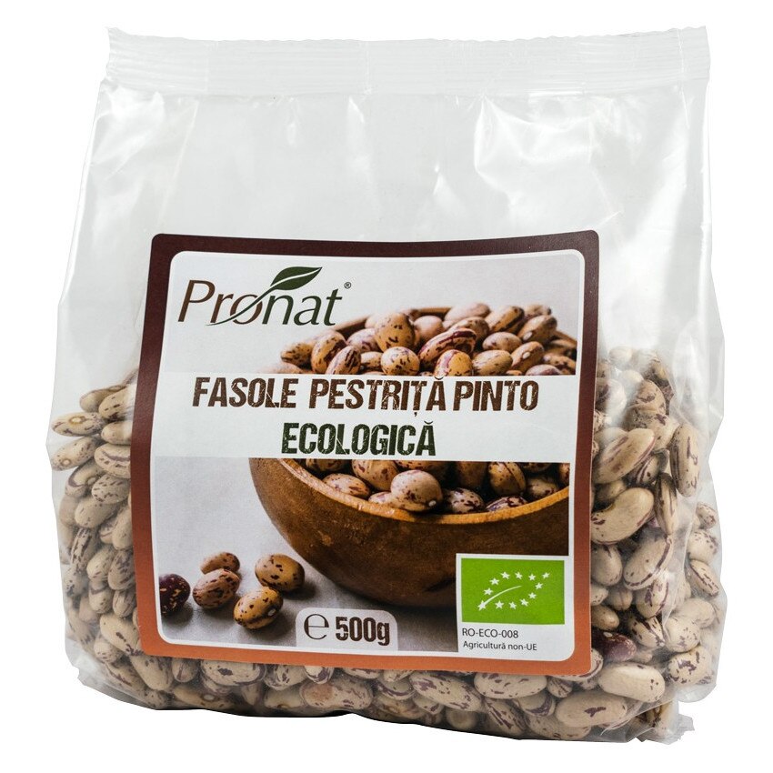 Fasole pestrita bio, Pinto Borlotti, 500g