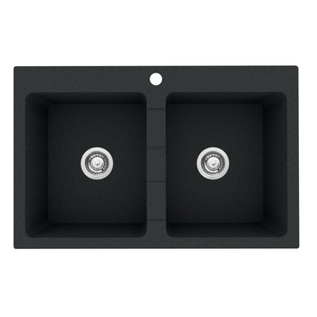 Chiuveta bucatarie Pyramis SPARTA, 2 cuve egale, 780x500mm, adancime 190mm, Pyragranite negru Chiuveta bucatarie Pyramis SPARTA, 2 cuve egale, 780x500mm, adancime 190mm, Pyragranite negru