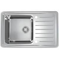 Chiuveta bucatarie Alveus Galeo 20, material inox, volum mare, sifon pop-up inclus, 790x500x190mm, Satin