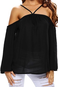 Bluza din sifon, Generic, Negru, S Bluza din sifon, Generic, Negru, S