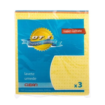 Set 3 Lavete Umede OTI, Dimensiune 20x18 cm, Multicolor, Laveta pentru Bucatarie Set 3 Lavete Umede OTI, Dimensiune 20x18 cm, Multicolor, Laveta pentru Bucatarie