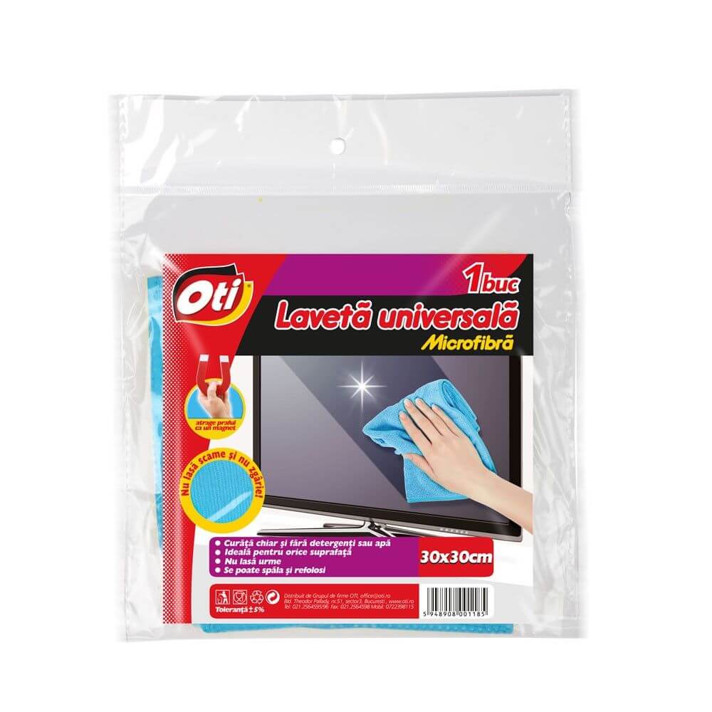 Laveta pentru Uz General OTI, 30x30 cm, Culoare Albastra, Lavete Universale