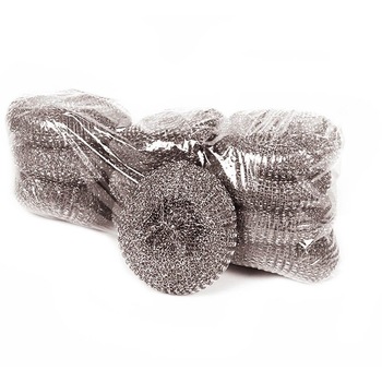 Set 10 Bureti Inox Spiralati OTI Profesional, 40 g, Culoare Argintie, Burete din Inox pentru Curatare Vase, Spalatoare Metalice Set 10 Bureti Inox Spiralati OTI Profesional, 40 g, Culoare Argintie, Burete din Inox pentru Curatare Vase, Spalatoare Metalice