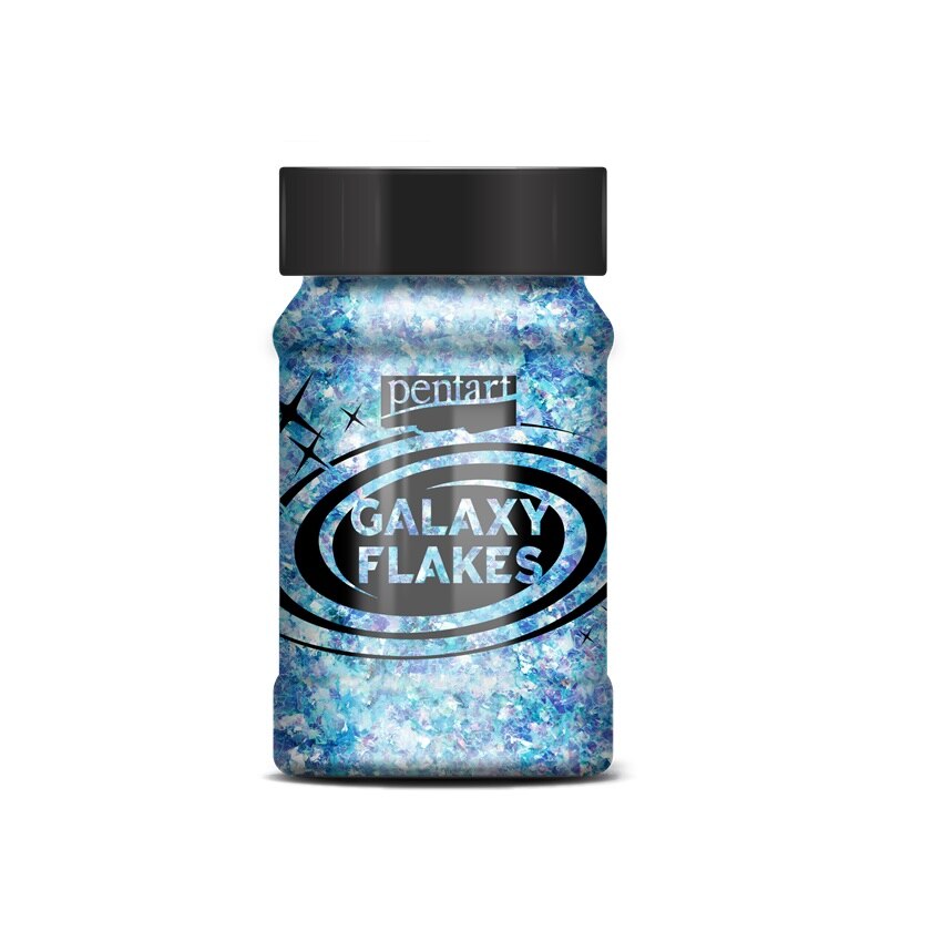Fulgi decorativi Galaxy, Pentart 100 ml - albastru Uranus