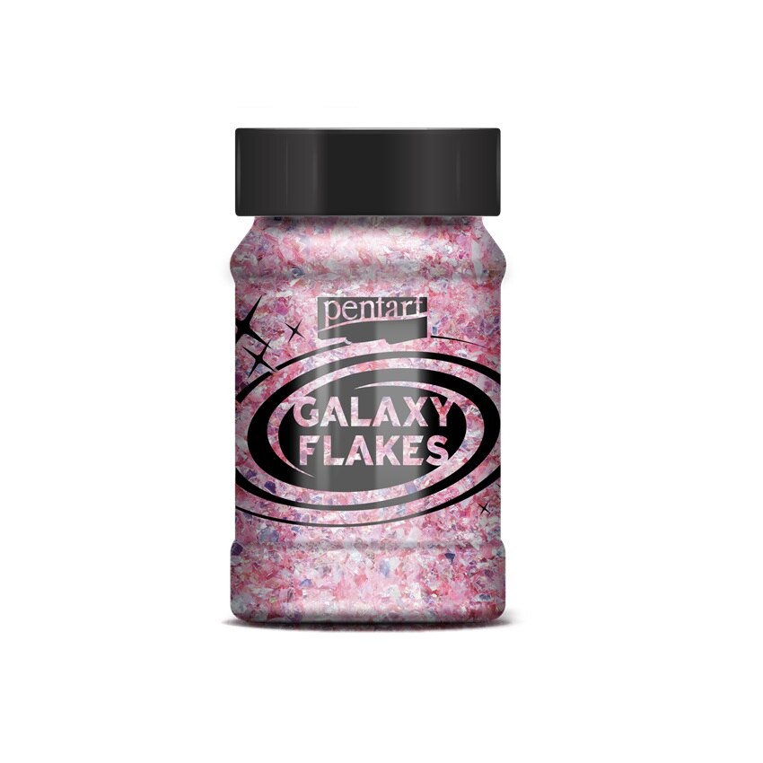 Fulgi decorativi Galaxy, Pentart 100 ml - pink Eris