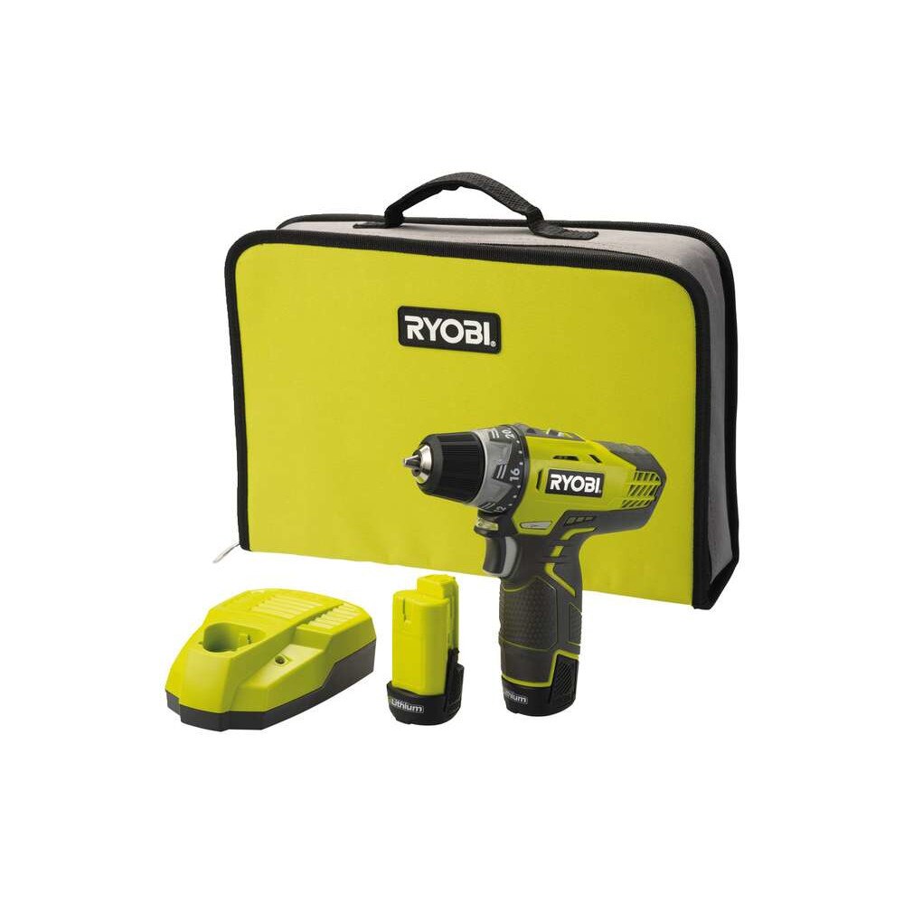 Masina de gaurit si insurubat 2 viteze 2 acumulatori 12V 1.3Ah R12DD-LL13S Ryobi