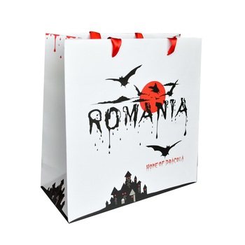 Punga din hartie, Magnetella, 23.5 x 24 x 10 cm, Dracula, multicolora Punga din hartie, Magnetella, 23.5 x 24 x 10 cm, Dracula, multicolora