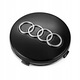 Комплект 2 броя капачки Audi 60мм ЧЕРНИ за лети джанти